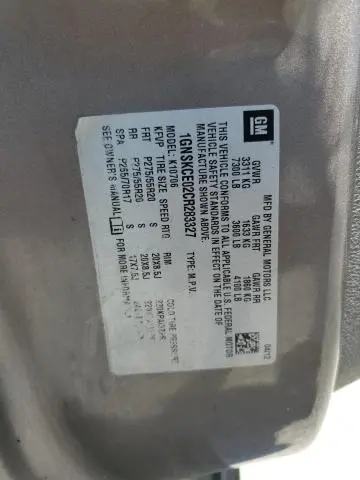 2012 CHEVROLET TAHOE K1500 LTZ  