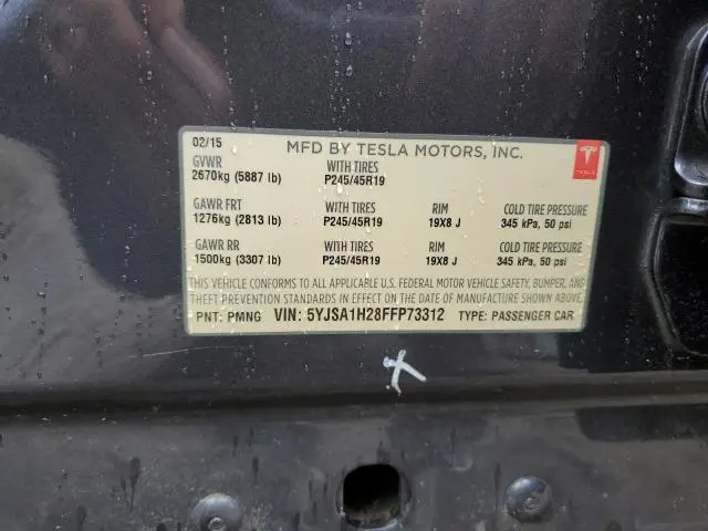 2015 TESLA MODEL S 85D  