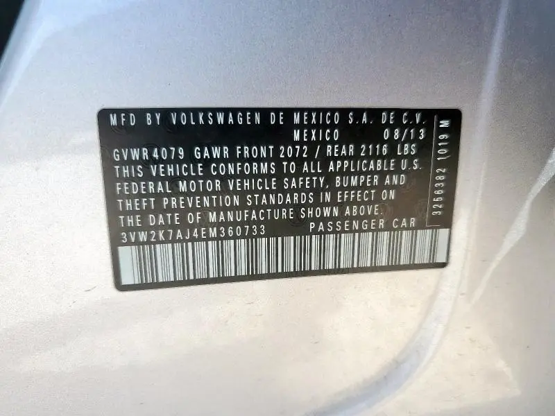 2014 VOLKSWAGEN JETTA BASE  