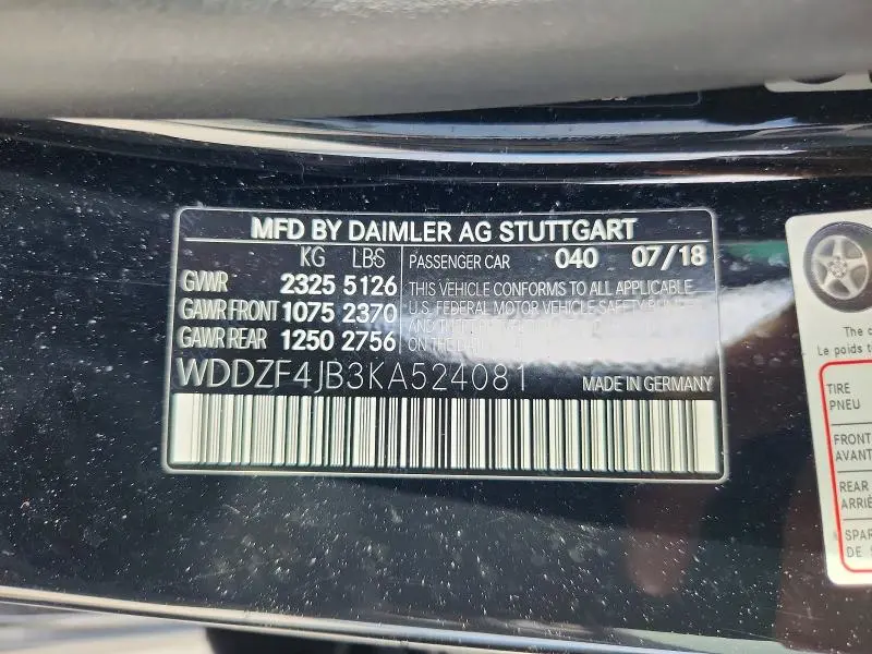 2019 MERCEDES-BENZ E 300  
