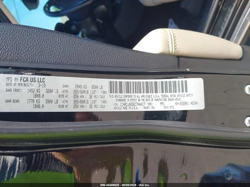 2019 DODGE DURANGO SXT AWD