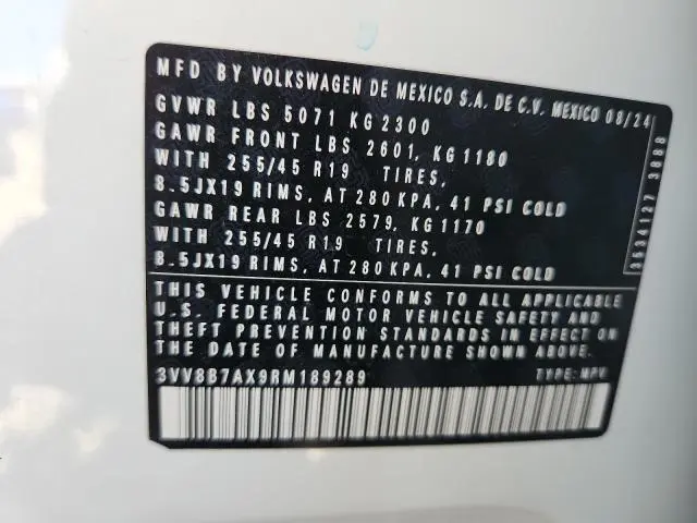 2024 VOLKSWAGEN TIGUAN SE R-LINE BLACK  