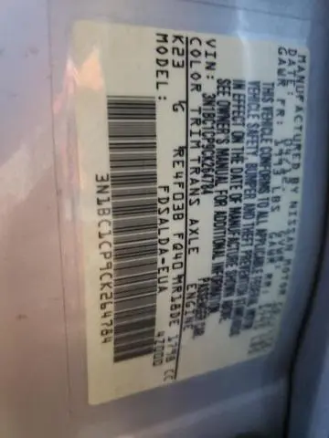 2012 NISSAN VERSA S  
