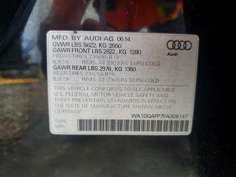 2015 AUDI Q5 PREMIUM PLUS  