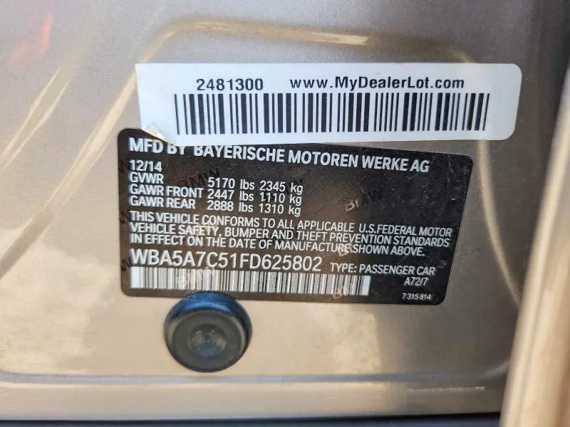 2015 BMW 528 XI  