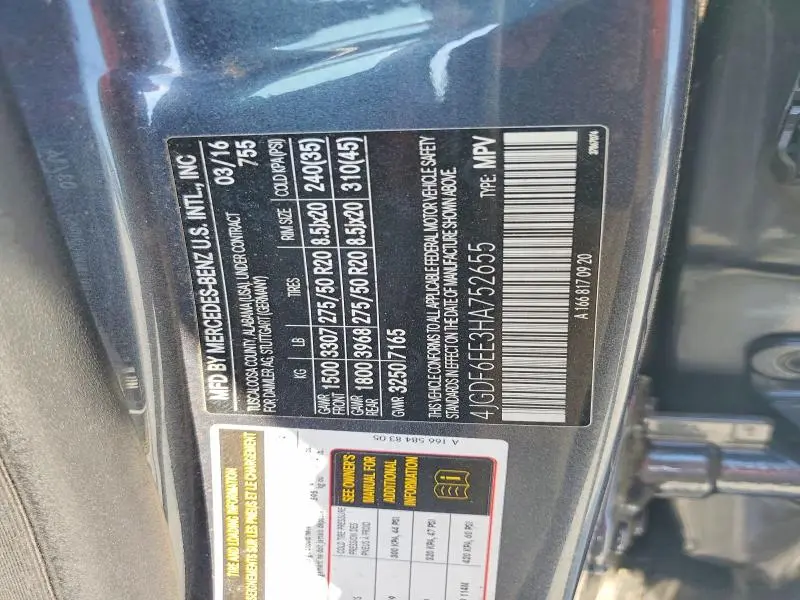 2017 MERCEDES-BENZ GLS 450 4MATIC  