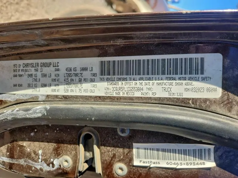 2013 RAM 2500 LONGHORN  