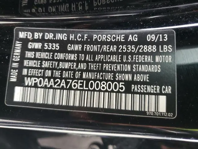 2014 PORSCHE PANAMERA 2  