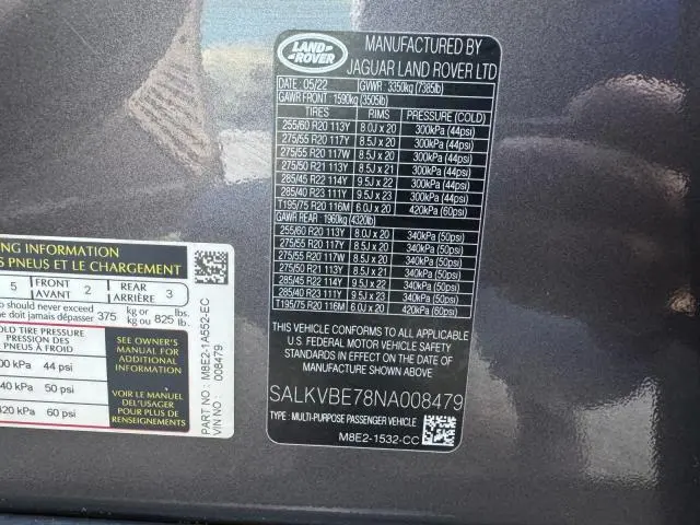 2022 LAND ROVER RANGE ROVER FIRST EDITION  