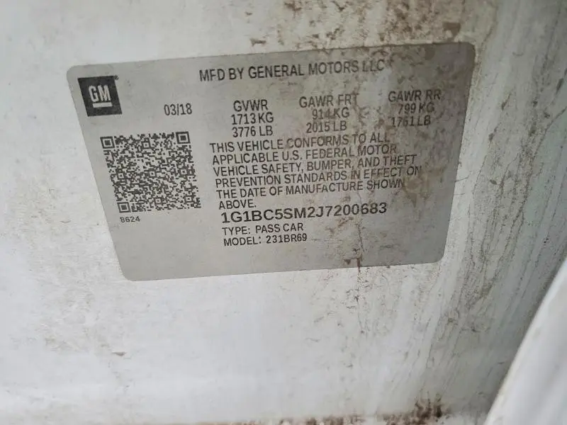 2018 CHEVROLET CRUZE LS  