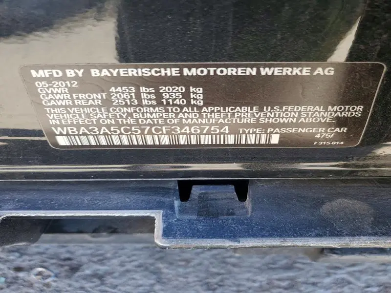 2012 BMW 328 I  