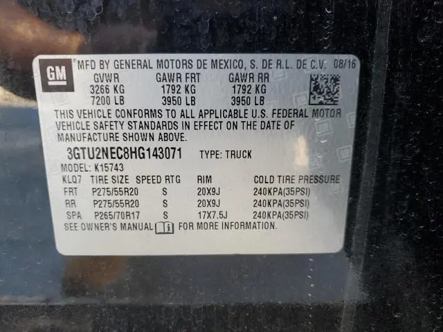 2017 GMC SIERRA K1500 SLT  