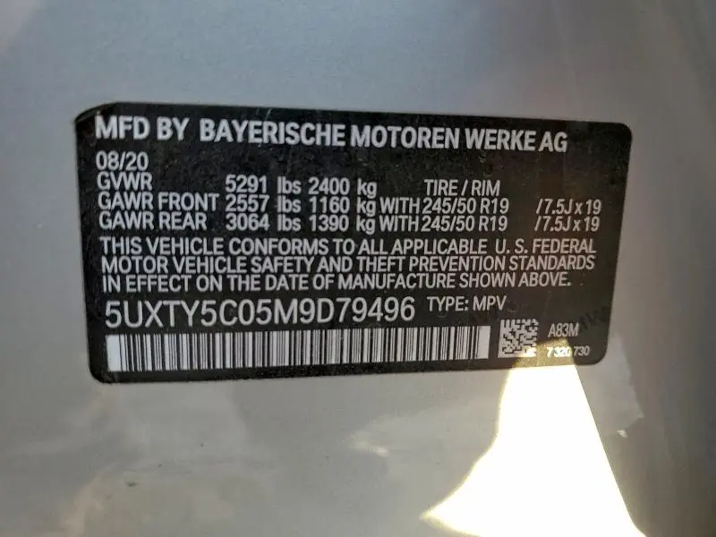 2021 BMW X3 XDRIVE30I  