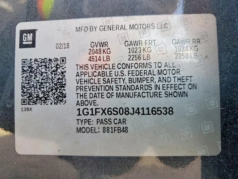 2018 CHEVROLET BOLT EV PREMIER  