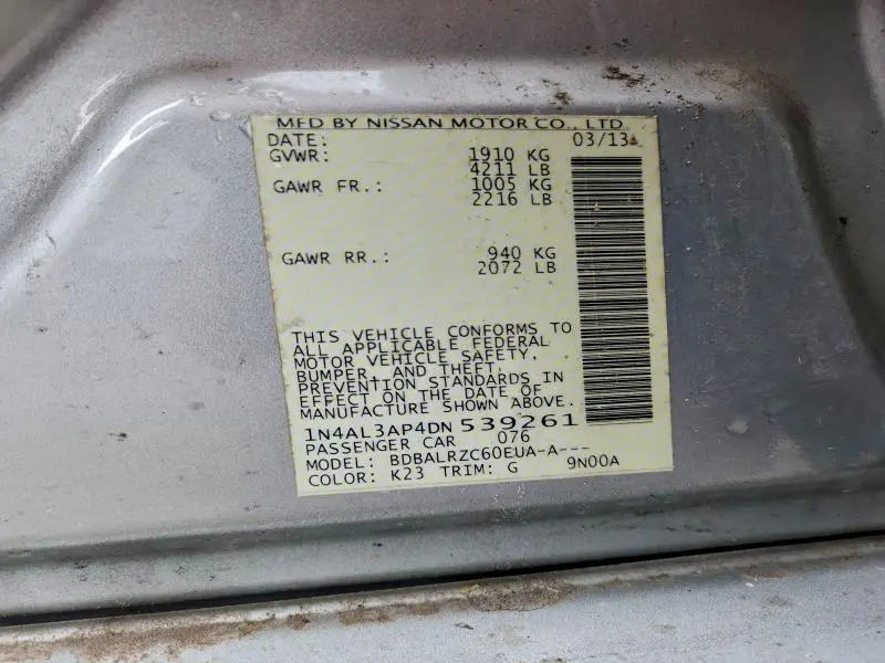 2013 NISSAN ALTIMA 2.5  