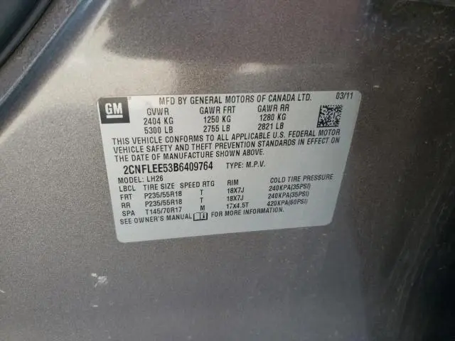 2011 CHEVROLET EQUINOX LT  