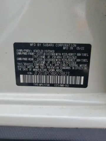 2022 SUBARU CROSSTREK PREMIUM  