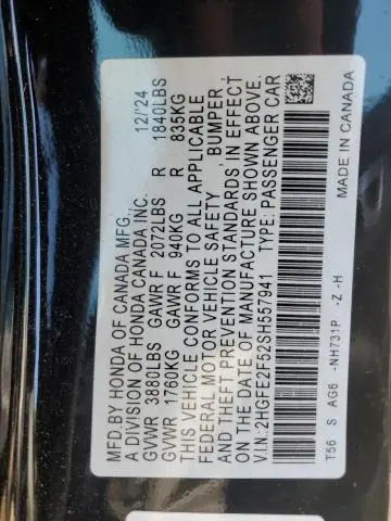 2025 HONDA CIVIC SPORT