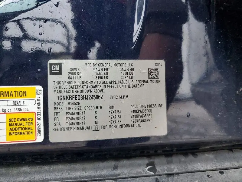 2017 CHEVROLET TRAVERSE LS  