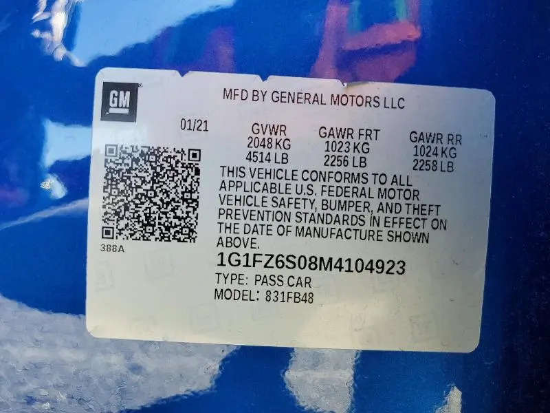 2021 CHEVROLET BOLT EV PREMIER  