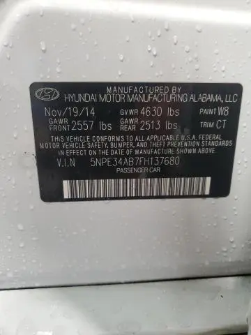 2015 HYUNDAI SONATA SPORT  