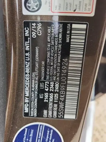 2015 MERCEDES-BENZ C 300 4MATIC  