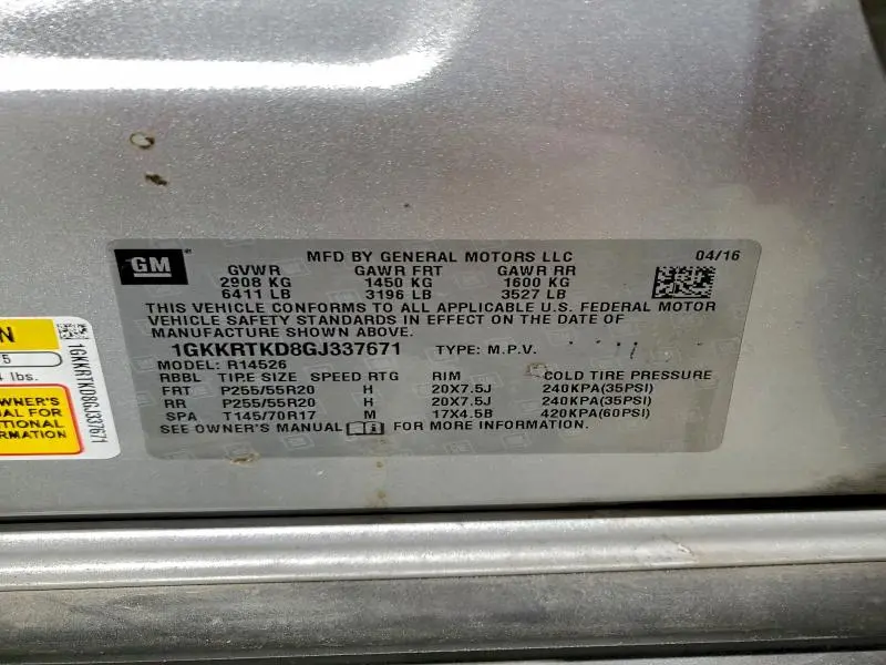 2016 GMC ACADIA DENALI  