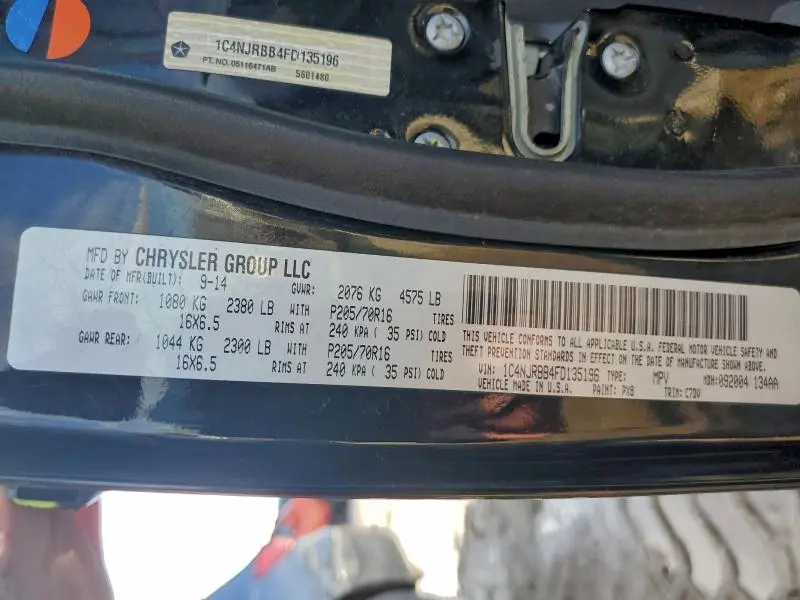 2015 JEEP PATRIOT SPORT  