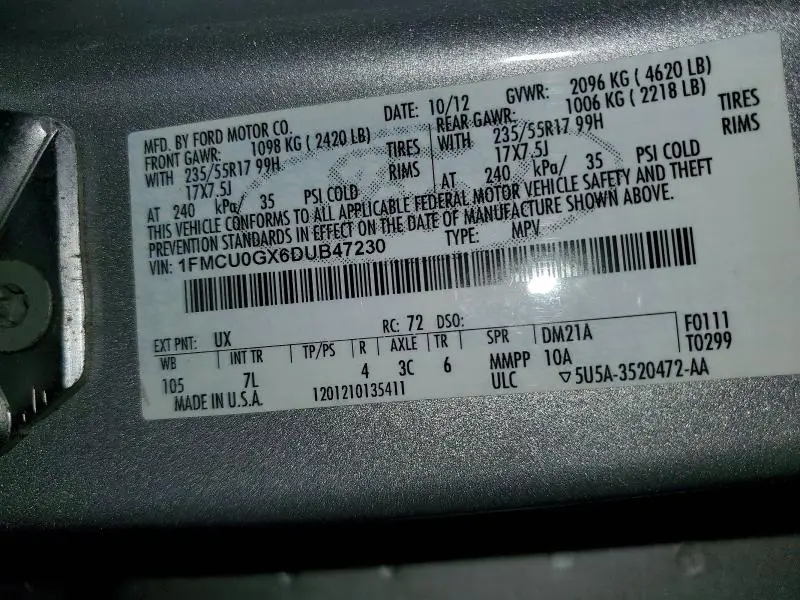 2013 FORD ESCAPE SE  