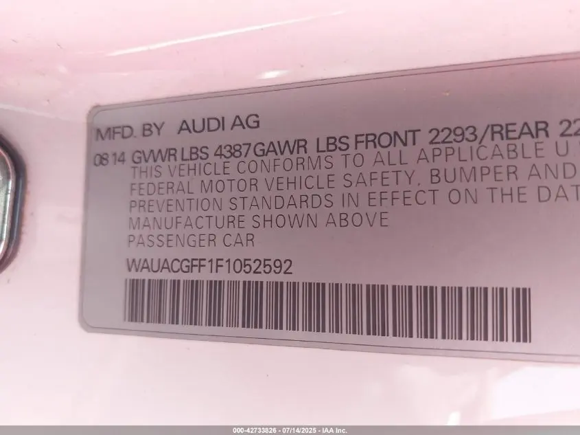 2015 AUDI A3 1.8T PREMIUM