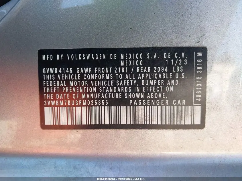 2024 VOLKSWAGEN JETTA 1.5T SPORT