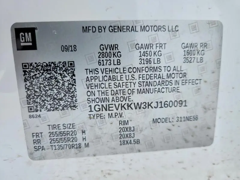 2019 CHEVROLET TRAVERSE PREMIER  