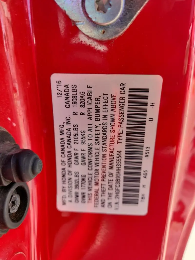 2017 HONDA CIVIC TOURING  