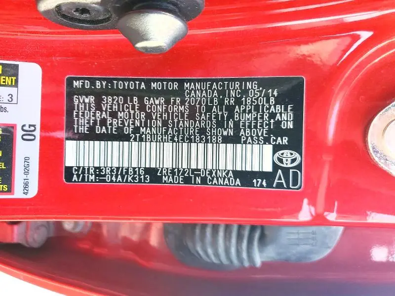 2014 TOYOTA COROLLA LE  