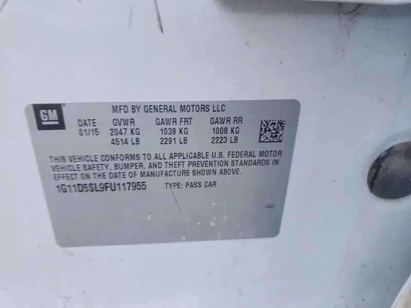 2015 CHEVROLET MALIBU 2LT  