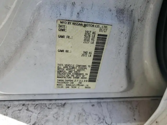 2017 NISSAN ALTIMA 2.5  