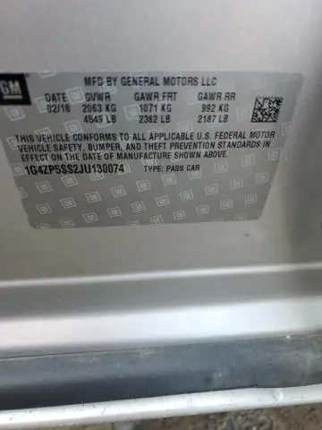 2018 BUICK LACROSSE ESSENCE  