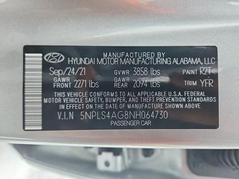 2022 HYUNDAI ELANTRA SEL  