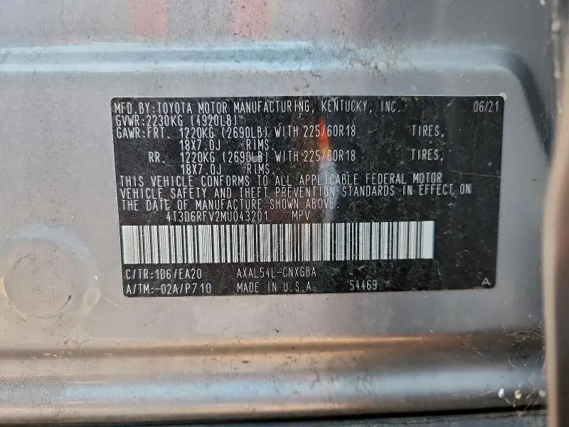 2021 TOYOTA RAV4 LIMITED  