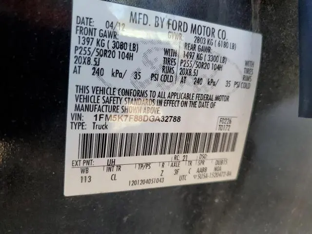 2013 FORD EXPLORER LIMITED  