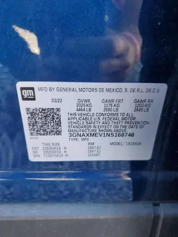 2022 CHEVROLET EQUINOX RS