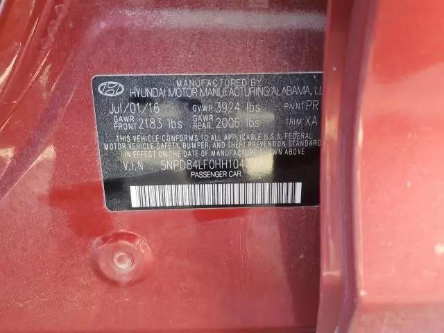 2017 HYUNDAI ELANTRA SE