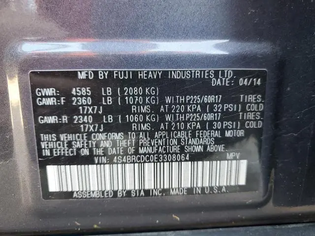 2014 SUBARU OUTBACK 2.5I PREMIUM  