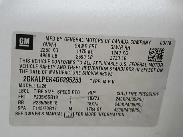 2016 GMC TERRAIN SLT  