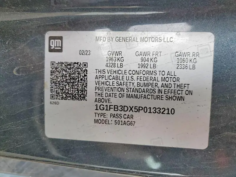 2023 CHEVROLET CAMARO LS  