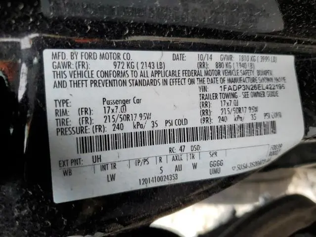 2014 FORD FOCUS TITANIUM  