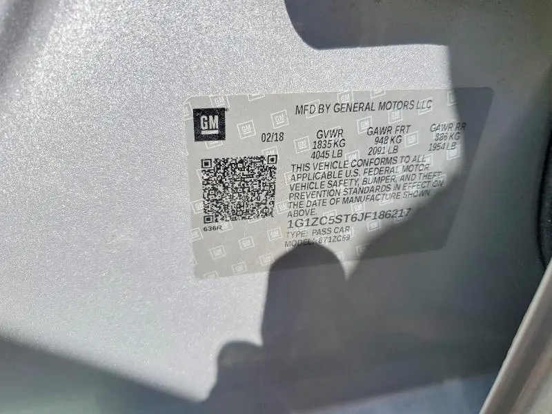 2018 CHEVROLET MALIBU LS  