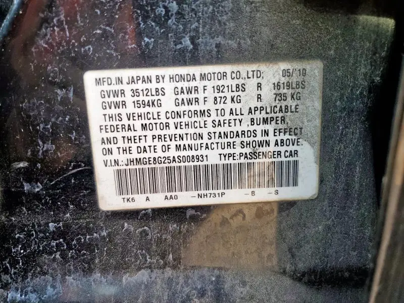 2010 HONDA FIT