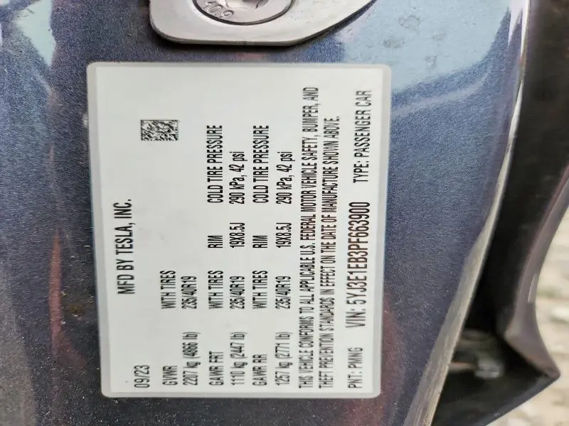 2023 TESLA MODEL 3   