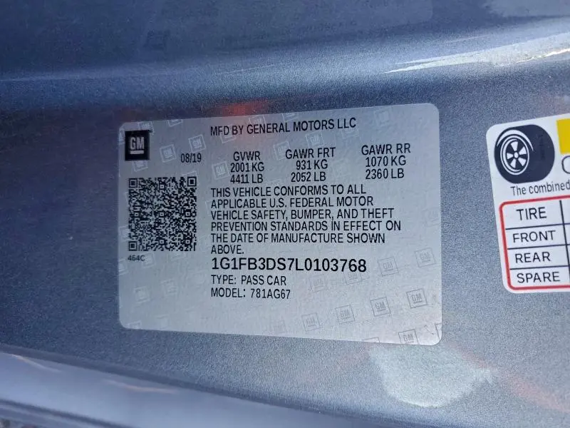 2020 CHEVROLET CAMARO LS  